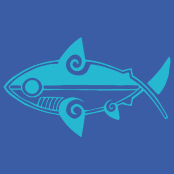 Fish Polynesian Royalblue T-Shirts - Image 3