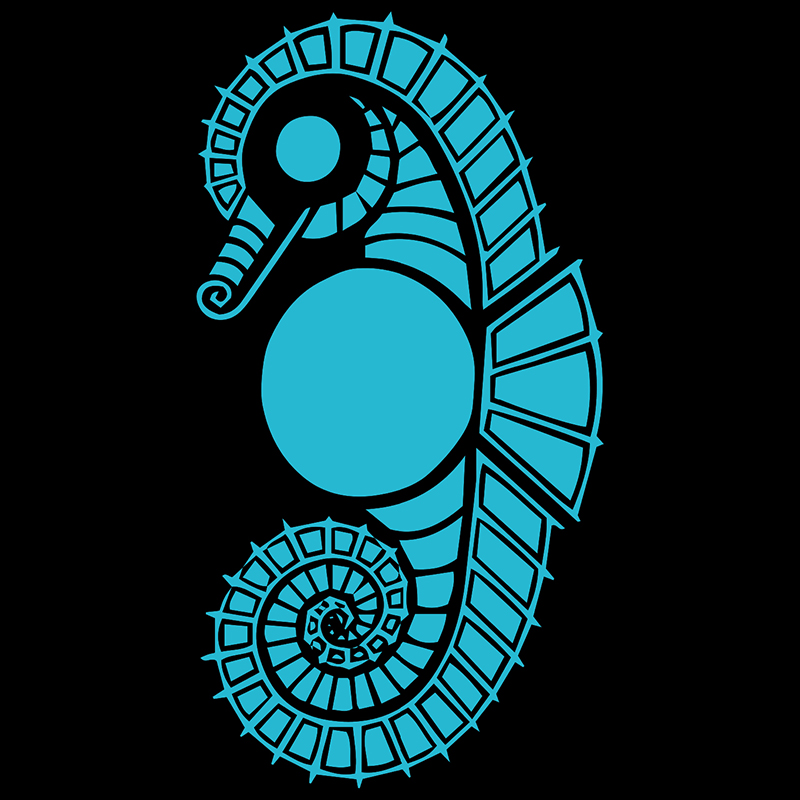 Polynesian Seahorses Organic Cotton T-Shirt - Image 3